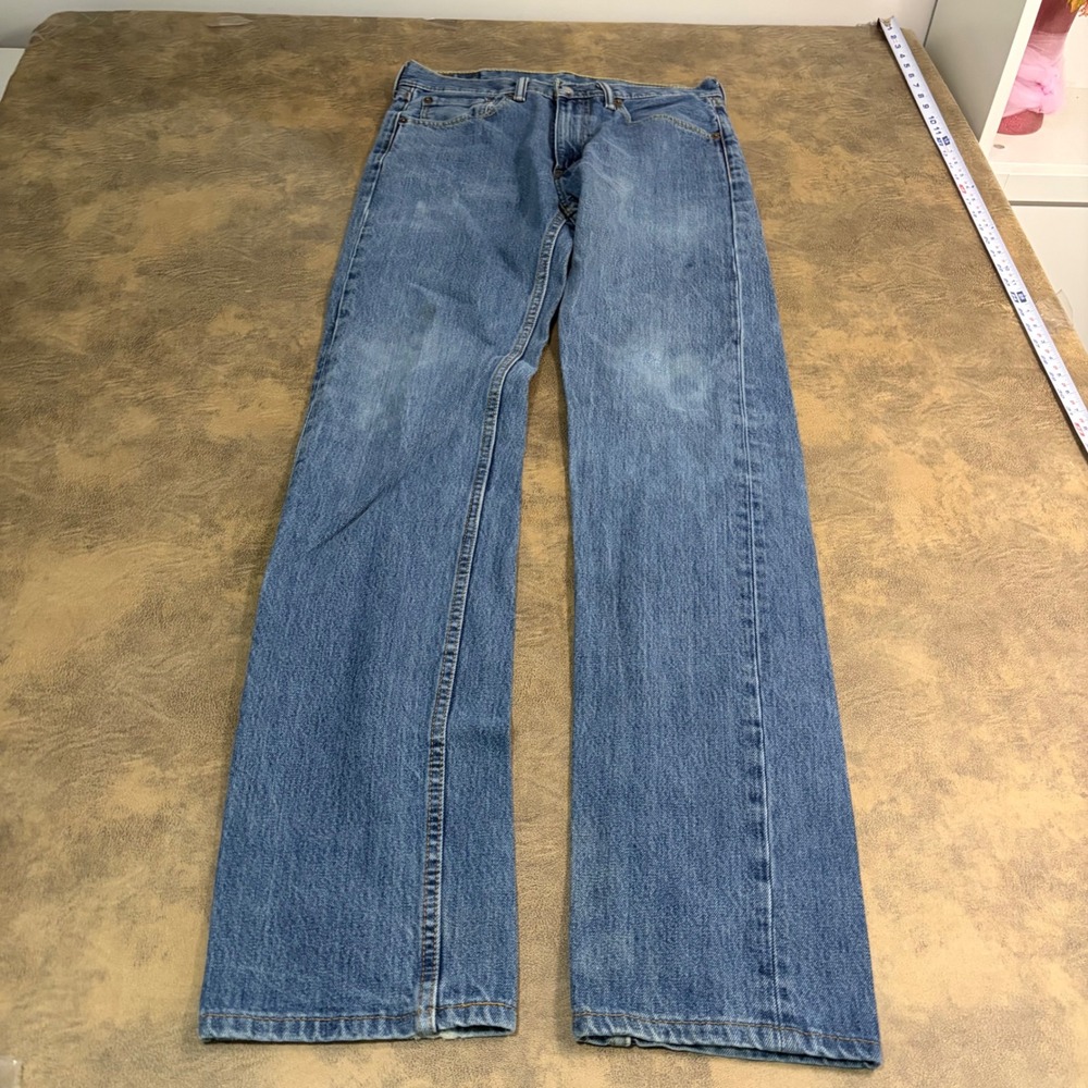 Levi's 501 Original Fit Jeans Mens 32x38 Blue Straight Leg Denim Button Fly